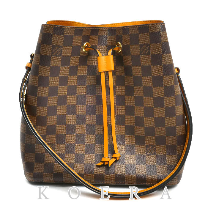 LOUIS VUITTON ルイ・ヴィトン ネオノエ ショルダーバッグ ダミエ エベヌ×サフラン N40213 レディース【中古】【美品】