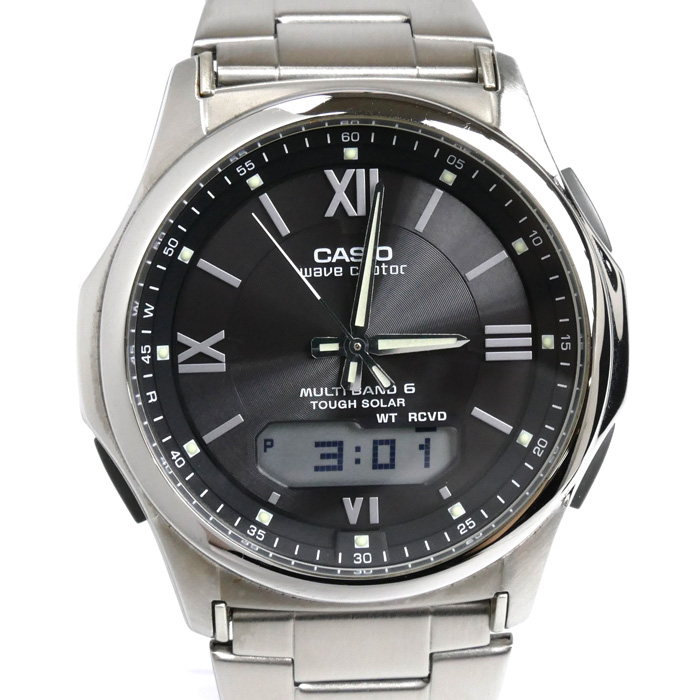 CASIO カシオ wave ceptor 腕時計 ソーラー WVA-M630D-1A4JF MULTIBAND6 メンズ【中古】【美品】