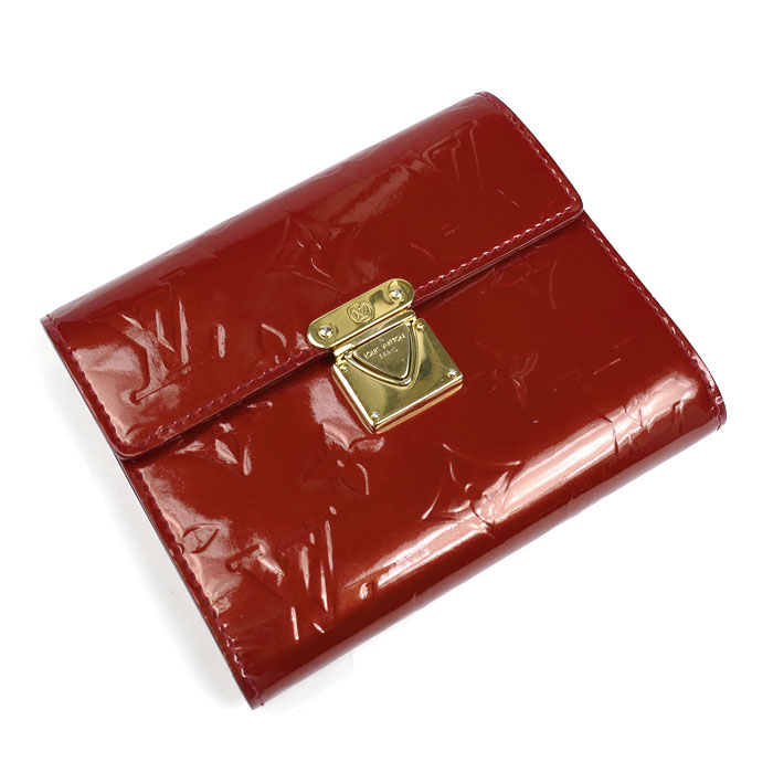 LOUIS VUITTON ルイ・ヴィトン ポルトフォイユ コアラ 三つ折り財布 ヴェルニ ポムダムール M91979 レディース【中古】