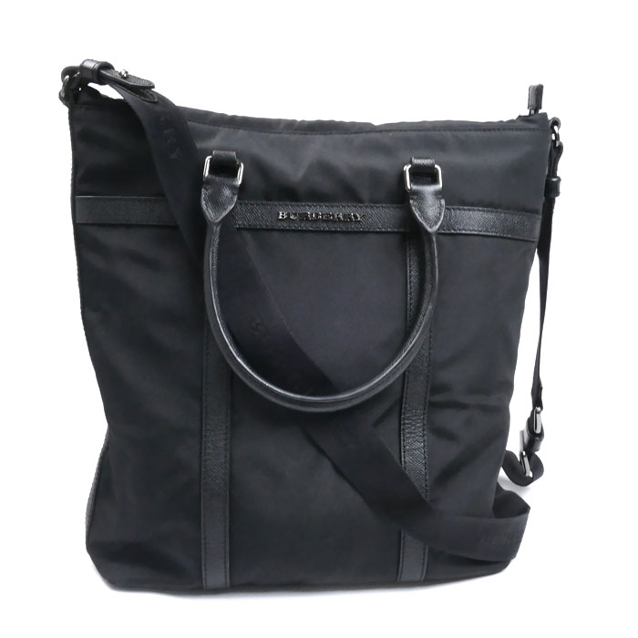 BURBERRY バーバリー 2Wayショルダーバッグ ブラック 3638124 メンズ【中古】