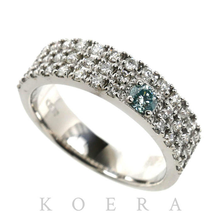 K18WG ホワイトゴールド リング・指輪 ダイヤモンド0.10ct 11号 6.0g レディース【中古】【美品】
