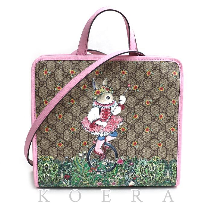 GUCCI グッチ ヒグチ ユウコ チルドレンズトート 2Wayショルダーバッグ ベージュ/ピンク 630542 レディース【中古】【美品】