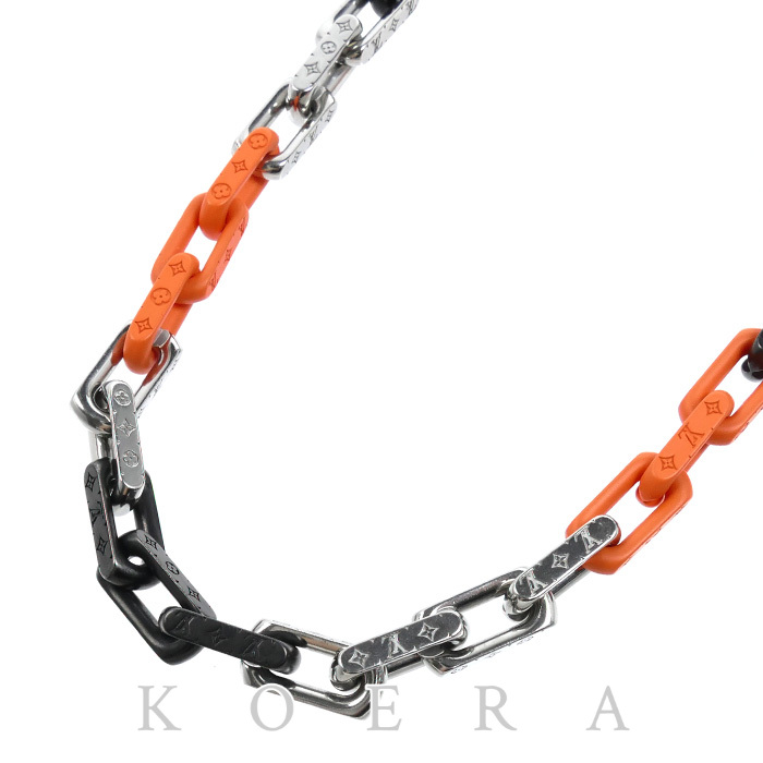 LOUIS VUITTON ルイ・ヴィトン メタル コリエ モノグラム チェーン ネックレス MP3142 96g 53cm メンズ【中古】