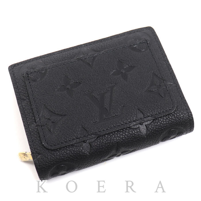 LOUIS VUITTON ルイ・ヴィトン ポルトフォイユ クレア 二つ折り財布 モノグラムアンプラント ノワール M29202 レディース【未使用】【買取品】