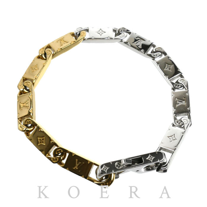 LOUIS VUITTON ルイ・ヴィトン メタル モノグラム タイドアップ ブレスレット M1306M  M メンズ【中古】