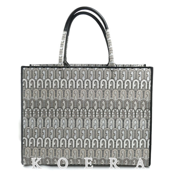Furla フルラ オポチュニティ ラージ トートバッグ グレー系 WB00255 レディース【中古】【美品】