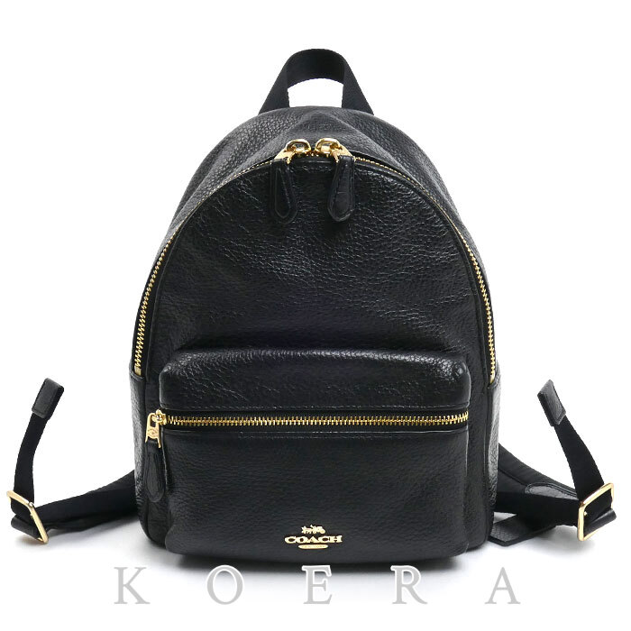 COACH コーチ ミニ チェリー バックパック  リュック・デイパック ブラック F28995 レディース【中古】