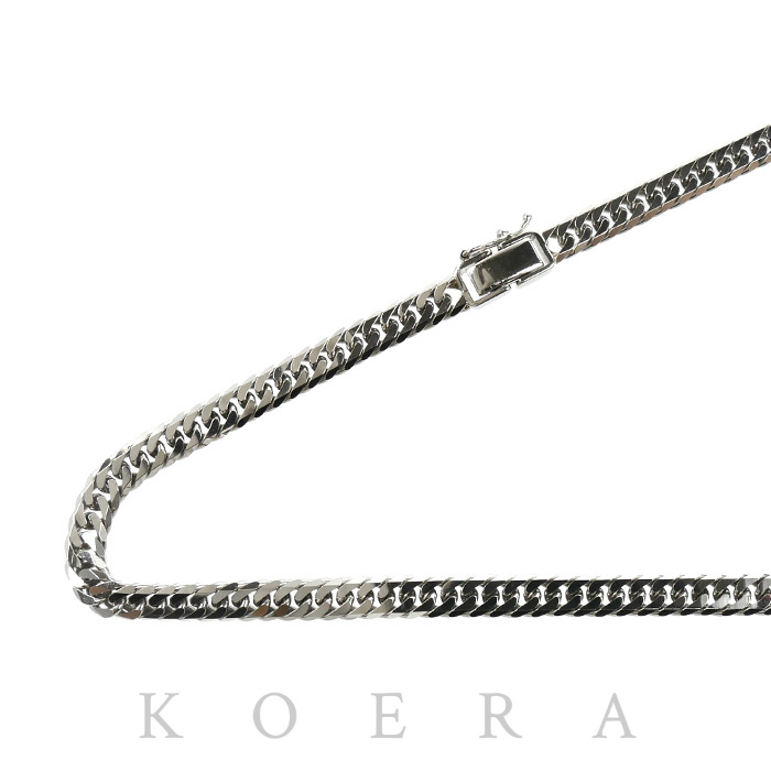 Pt850プラチナ ネックレス 喜平6面Wカット 50.2g 50cm メンズ【中古】