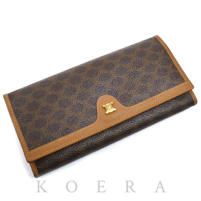 CELINE セリーヌ マカダム柄 がま口 長財布 レディース【中古】