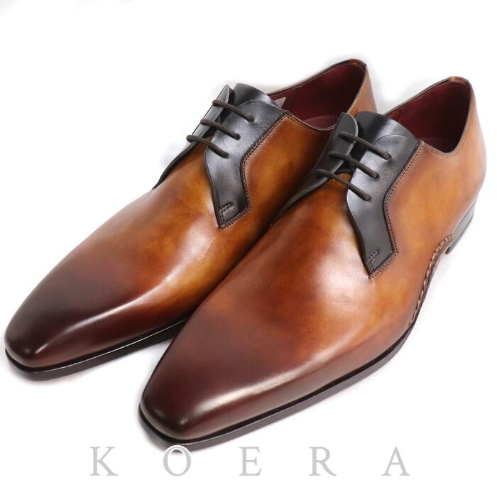 MAGNANNI マグナーニ オパンカ コンビ ダービー  ドレスシューズ ビジネスシューズ BR/DGY 24568 26.5-27.0cm相当 43 メンズ【未使用】【買取品】