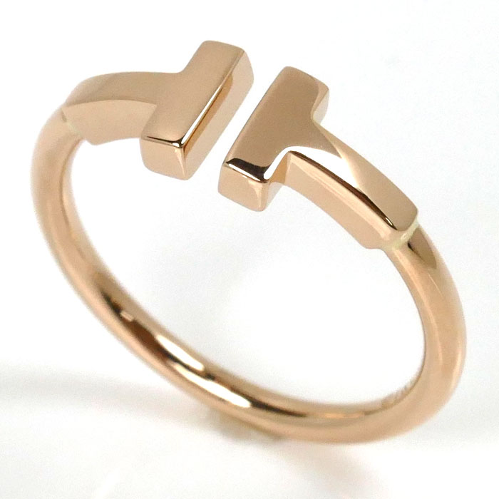 TIFFANY&Co. ティファニー K18PG ピンクゴールド Tワイヤー リング・指輪 60147392 10号 2.9g レディース【中古】