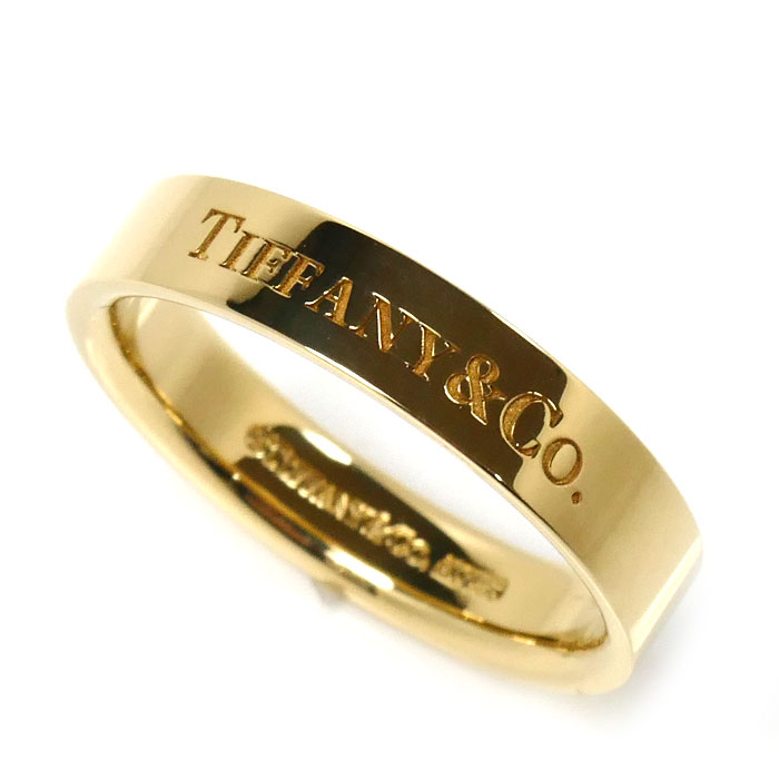 TIFFANY&Co. ティファニー K18YG イエローゴールド バンド リング・指輪 14号 4.9g レディース【中古】