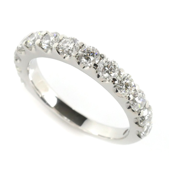 Ponte Vecchio ポンテヴェキオ Pt900プラチナ エタニティ リング・指輪 ダイヤモンド1.37ct 12号 5.6g レディース【中古】【美品】