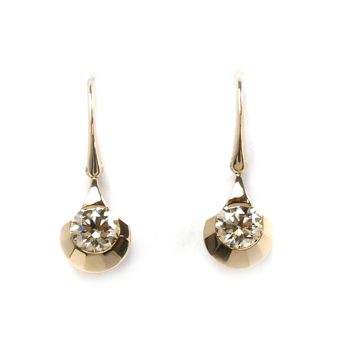 カシケイ K18PG ピンクゴールド ドッツ ダイヤモンド ピアス BDZ009P ダイヤモンド0.40ct 1.3g レディース【中古】【美品】