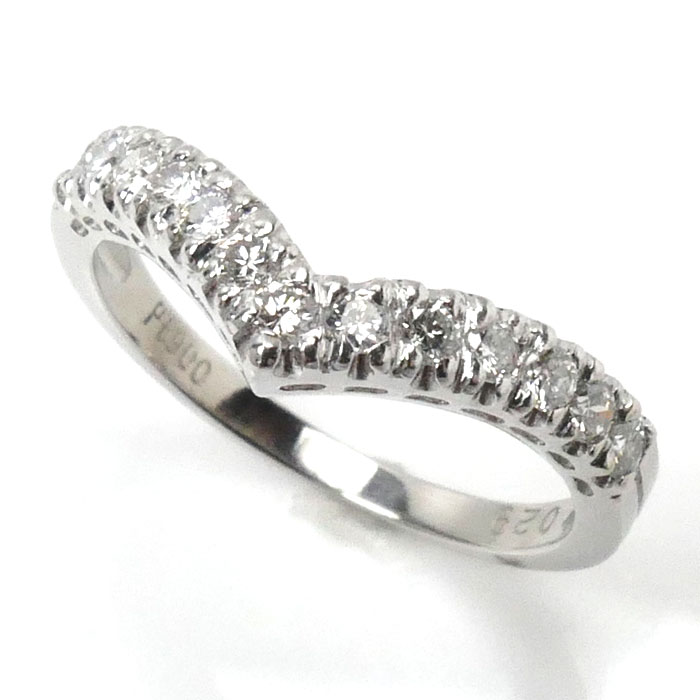 Pt900プラチナ リング・指輪 ダイヤモンド0.29ct 8.5号 2.6g レディース【中古】