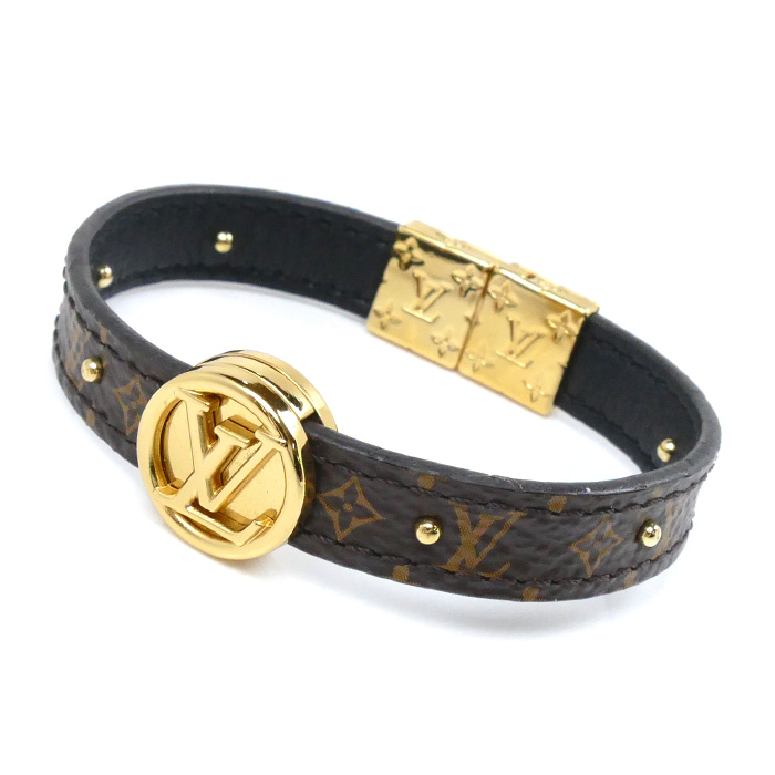 LOUIS VUITTON ルイ・ヴィトン モノグラムキャンバス カーフ ブレスレット・LV サークル リバーシブル ブレスレット M6173F 17cm レディース【中古】