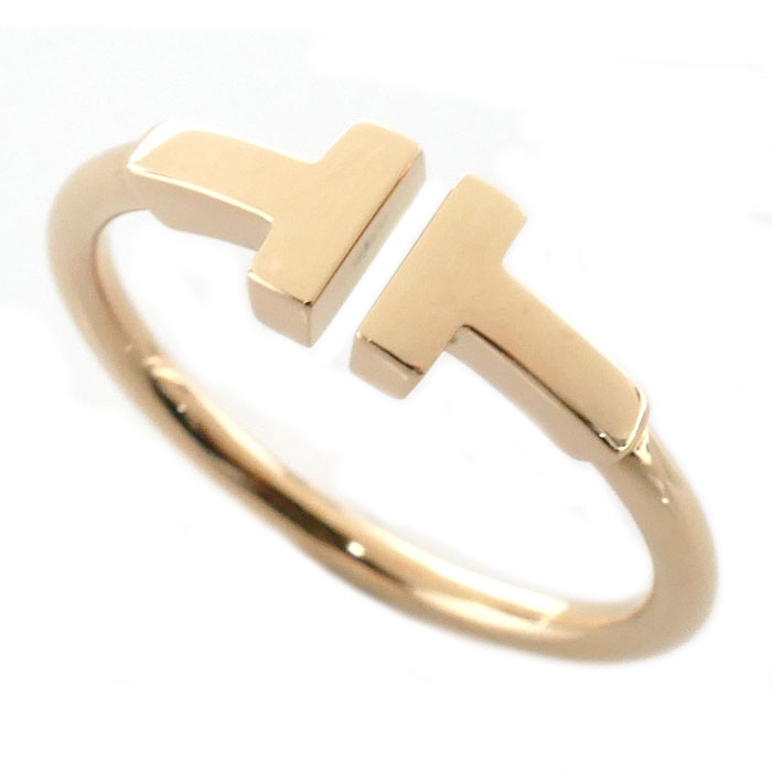 TIFFANY&Co. ティファニー K18PG ピンクゴールド Tワイヤー リング・指輪 60147377 14号 3.2g レディース【中古】【美品】