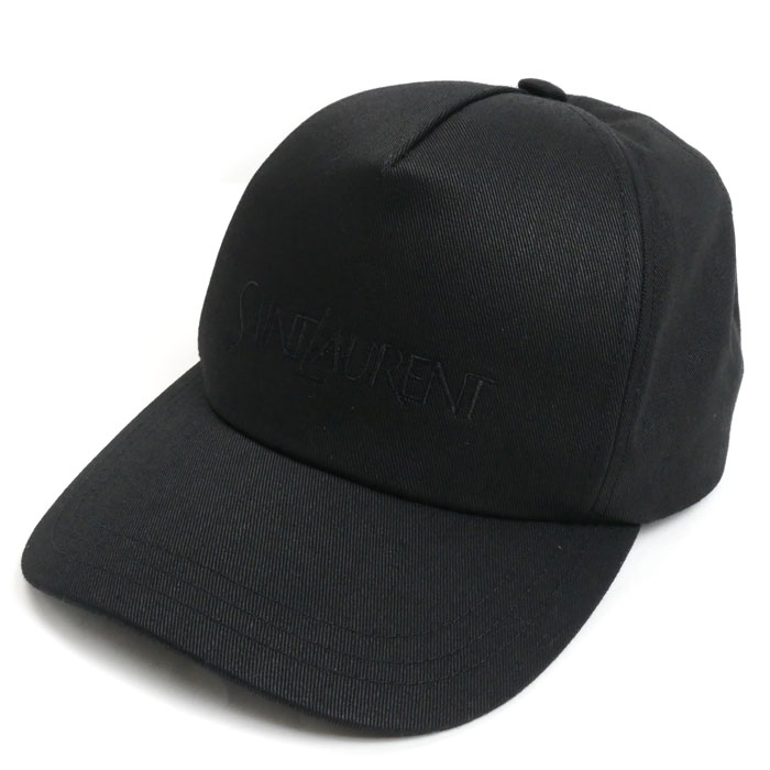 SAINT LAURENT サンローラン ベースボールキャップ キャップ ブラック 7780633YP191000 57 ユニセックス【中古】【美品】