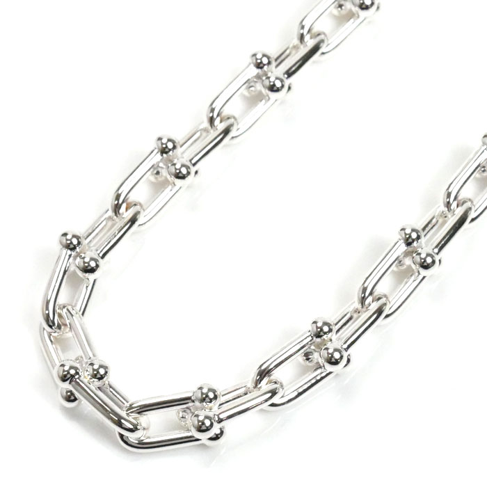 TIFFANY&Co. ティファニー シルバー925 ハードウェア スモール リンク ネックレス 60153093 43.8g 45cm レディース【中古】【美品】
