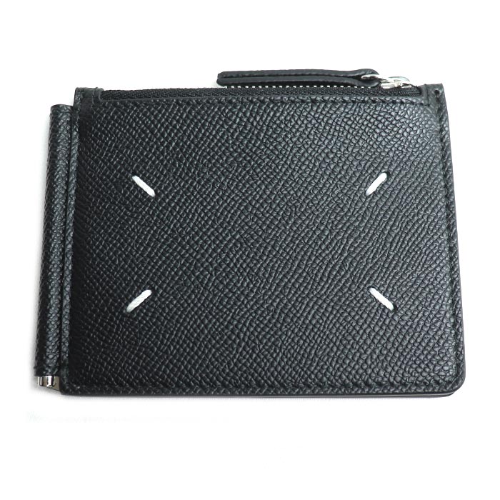 MAISON MARGIELA 4ステッチ マネークリップウォレット コインケース ブラック SA1UI0018P4745T8013 メンズ【中古】【美品】
