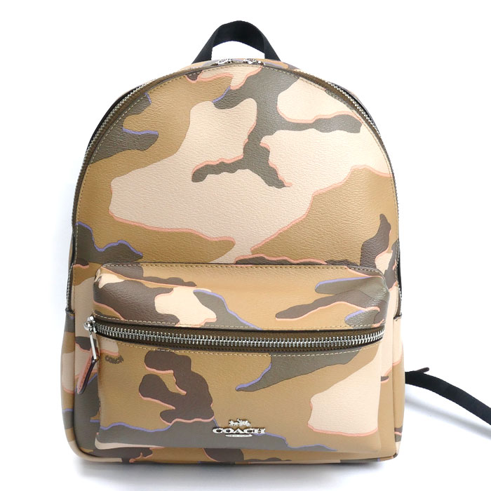 COACH コーチ 迷彩 カモフラ柄 リュック・デイパック F31452 ミディアム チャーリー  レディース【中古】
