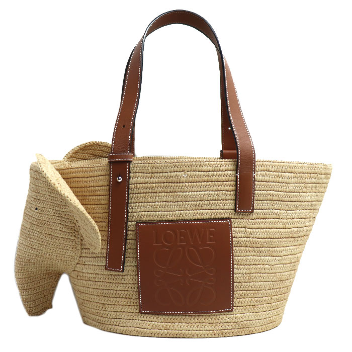 LOEWE ロエベ エレファント バスケット バッグ ミディアム トートバッグ A546T21X01 レディース【中古】【美品】