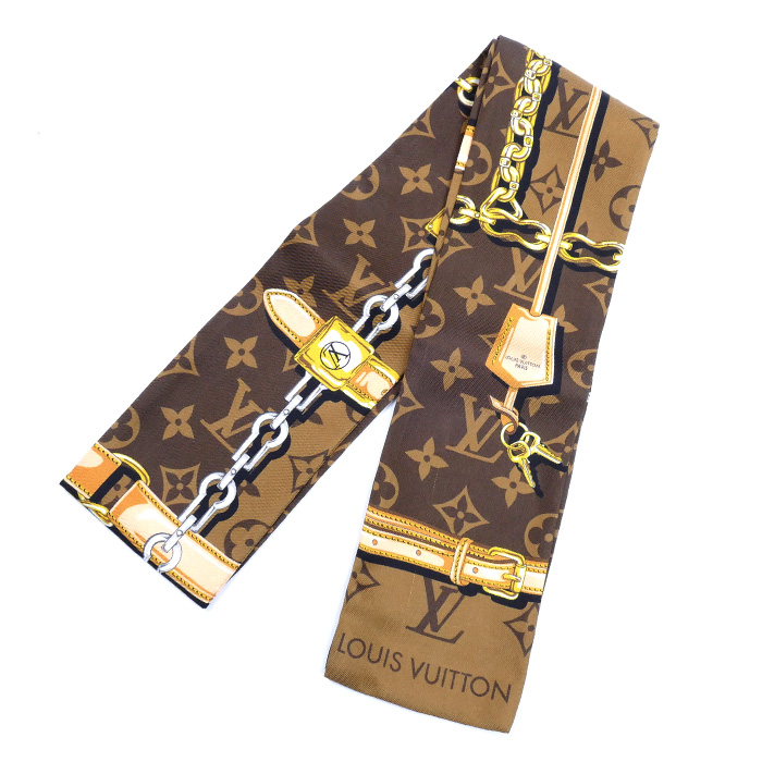 LOUIS VUITTON ルイ・ヴィトン バンドー・モノグラム コンフィデンシャル スカーフ マロン M78655 レディース【中古】