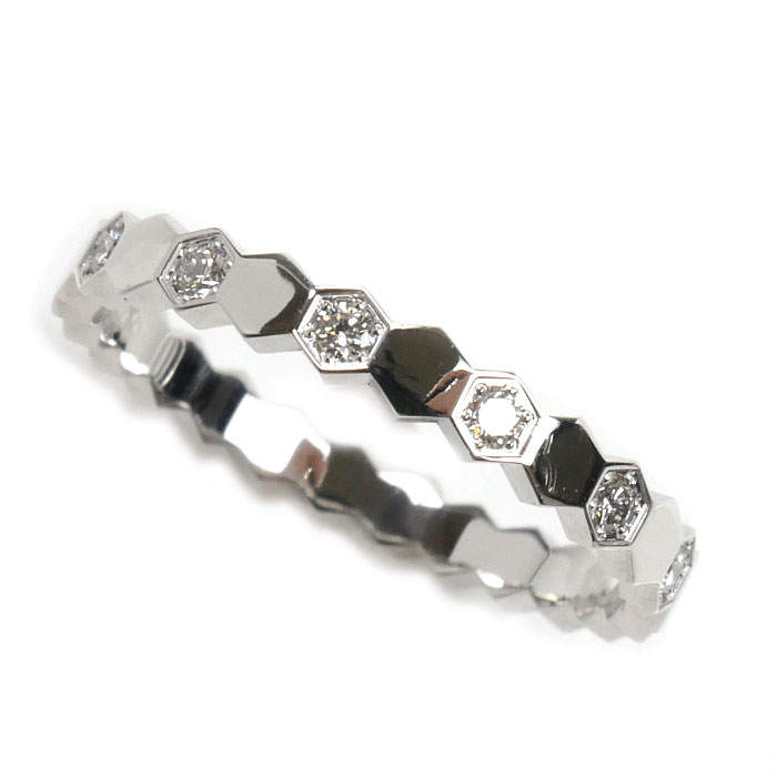 Chaumet ショーメ K18WG ホワイトゴールド ビーマイラブ ハーフダイヤ リング・指輪 081890-049 ダイヤモンド 9号 49 1.7g レディース【中古】【美品】