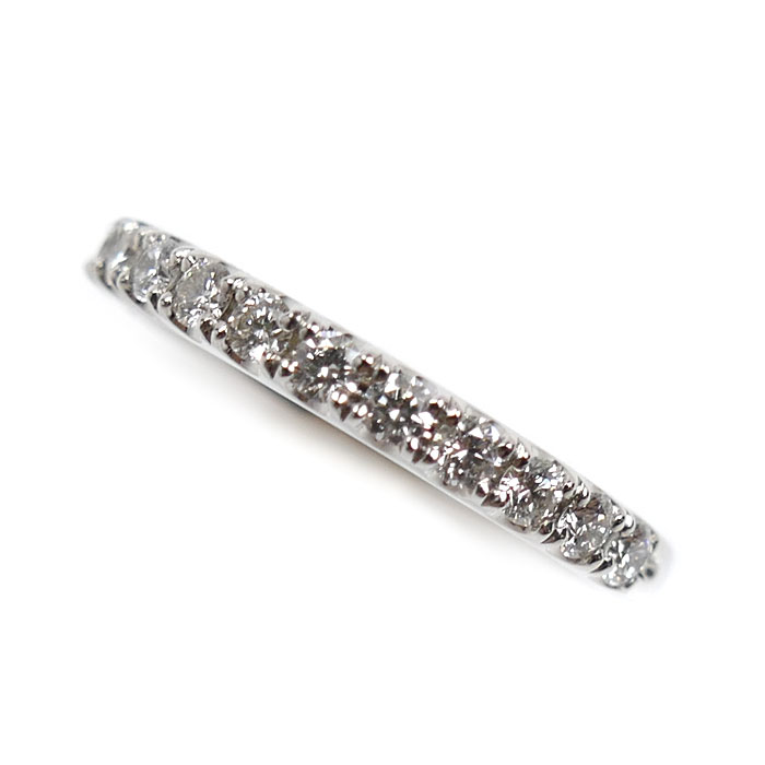 Vendome Aoyama ヴァンドーム青山 Pt950プラチナ ハーフエタニティー リング・指輪 ダイヤモンド0.32ct 8号 3.1g レディース【中古】