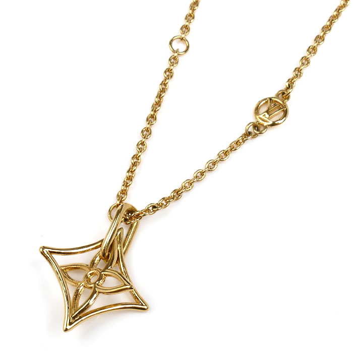 LOUIS VUITTON ルイ・ヴィトン メタル モノグラム コリエ・LV ツイッギー ポインテッドフラワー ネックレス M00980 34～41cm レディース【中古】