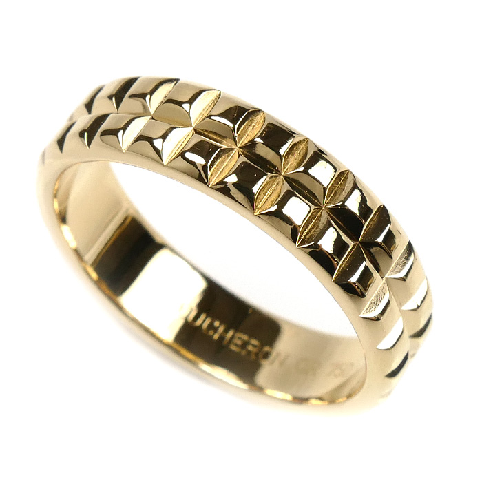 Boucheron ブシュロン K18YG イエローゴールド ポワント ド ディアマン リング・指輪 19号 7.6g メンズ【中古】【美品】