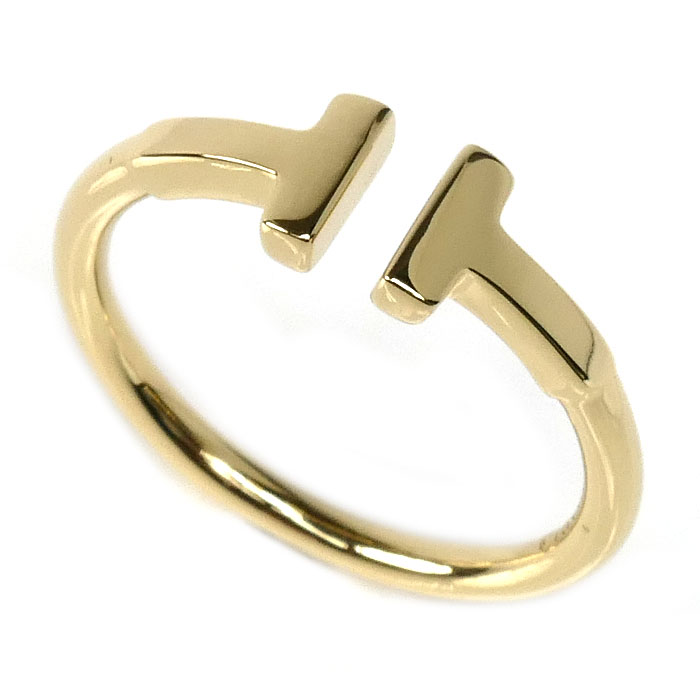 TIFFANY&Co. ティファニー K18YG イエローゴールド Tワイヤー リング・指輪 60147346 9号 2.6g レディース【中古】【美品】