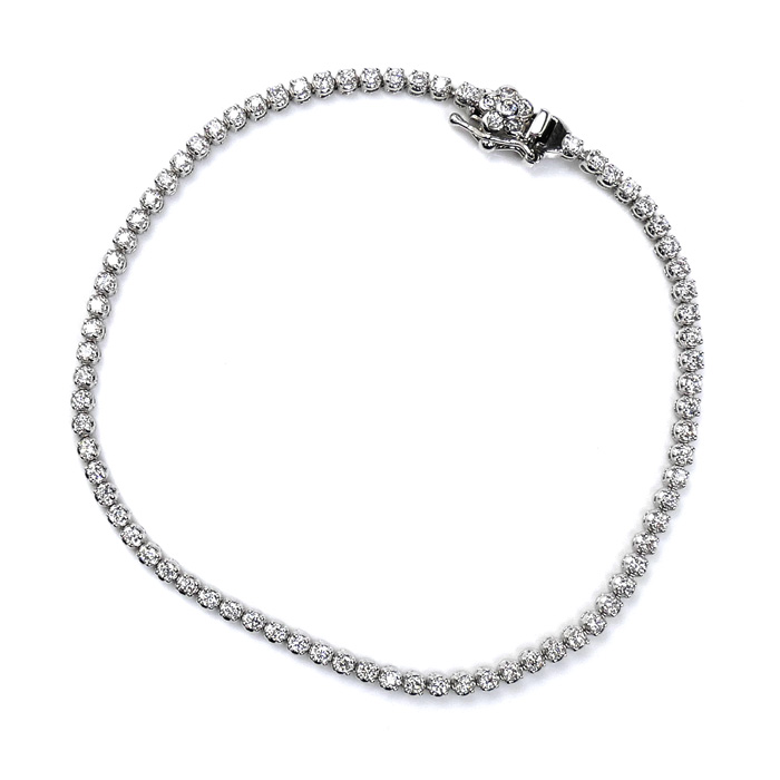 Ponte Vecchio ポンテヴェキオ K18WG ホワイトゴールド ブレスレット ダイヤモンド1.00ct 5.8g 17.5cm レディース【中古】【美品】