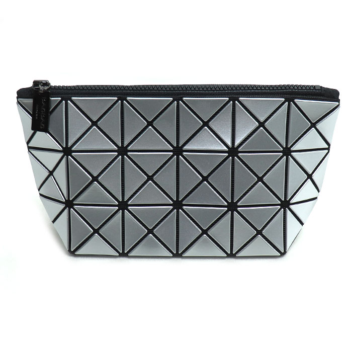 ISSEY MIYAKE イッセイミヤケ BAOBAO PRIZM ポーチ シルバー BB63-AG051 レディース【中古】【美品】