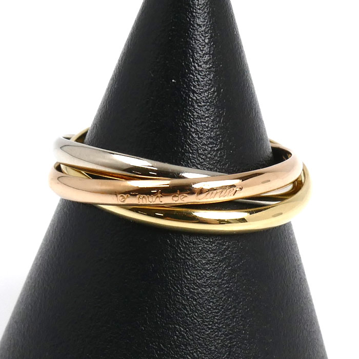 CARTIER カルティエ K18YG/PG/WG トリニティ les must de Cartier リング・指輪 13号 53 3.7g レディース【中古】【美品】