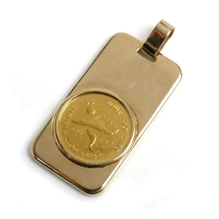 999.9/K18(枠) コイン 1/30OZ  ペンダントトップ 2.3g 2001 ユニセックス【中古】
