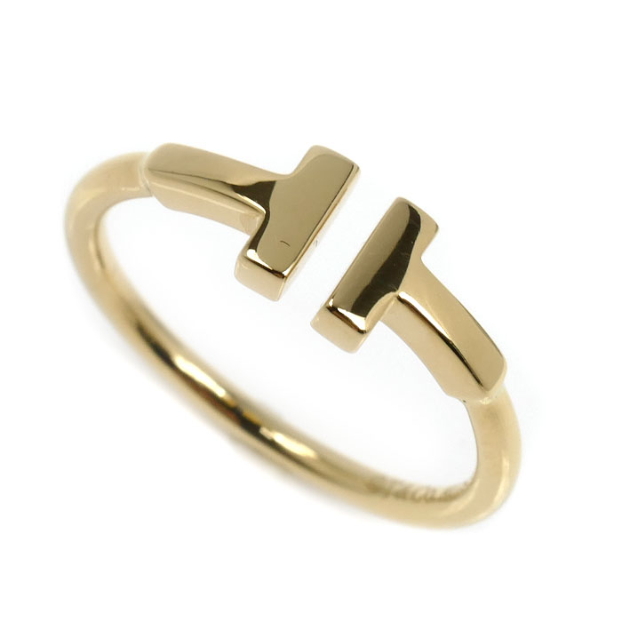 TIFFANY&Co. ティファニー K18YG イエローゴールド Tワイヤー リング・指輪 12号 2.8g レディース【中古】【美品】