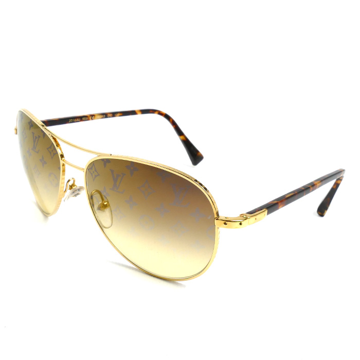 LOUIS VUITTON ルイ・ヴィトン コンスピラシオン パイロット サングラス ゴールド Z0164U ユニセックス【中古】