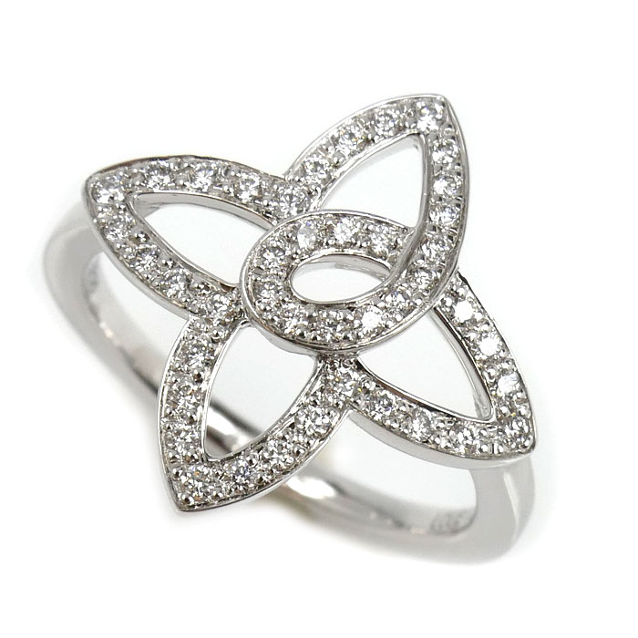 LOUIS VUITTON ルイ・ヴィトン K18WG ホワイトゴールド バーグ アルダント フルール サーンプル リング・指輪 ダイヤモンド 9号 49 4.2g レディース【中古】