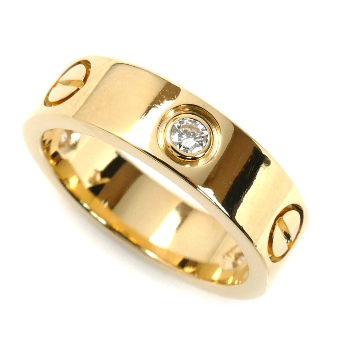 CARTIER カルティエ K18YG イエローゴールド ラブリング 3PD  リング・指輪 ダイヤモンド 14号 54 8.7g レディース【中古】【美品】