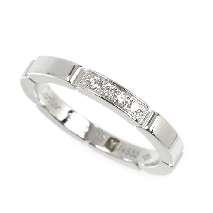 CARTIER カルティエ K18WG ホワイトゴールド マイヨン パンテール ウェディング リング・指輪 B4080450 ダイヤモンド 10号 50 3.9g レディース【中古】【美品】