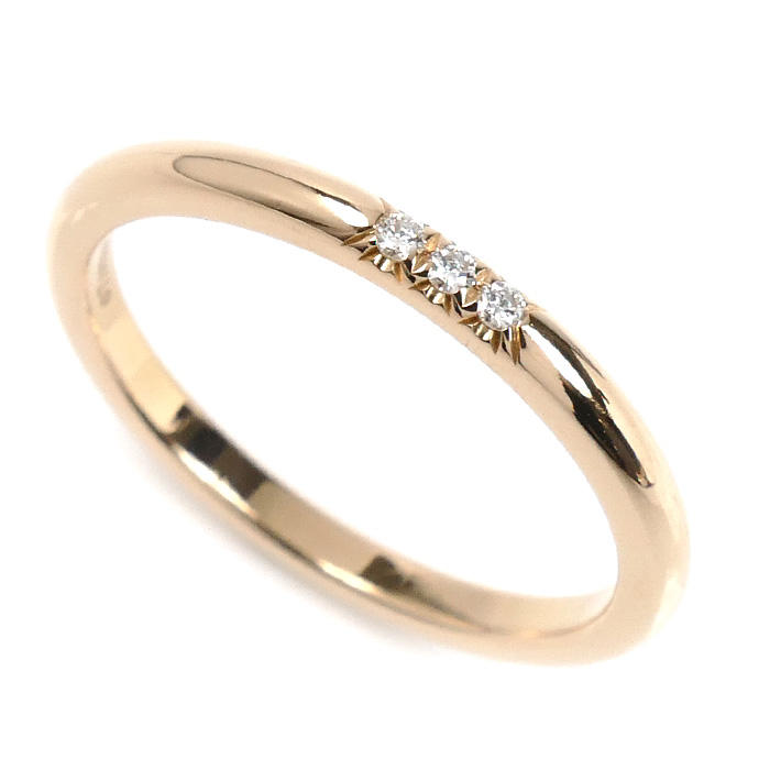 TIFFANY&Co. ティファニー K18PG ピンクゴールド クラシックバンド リング・指輪 ダイヤモンド 15号 2.8g レディース【中古】