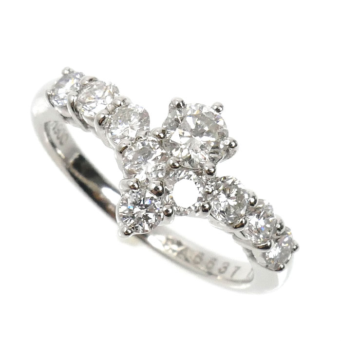 SEIKO セイコー Pt900プラチナ リング・指輪 ダイヤモンド1.02ct 11.5号 4.3g レディース【中古】【美品】