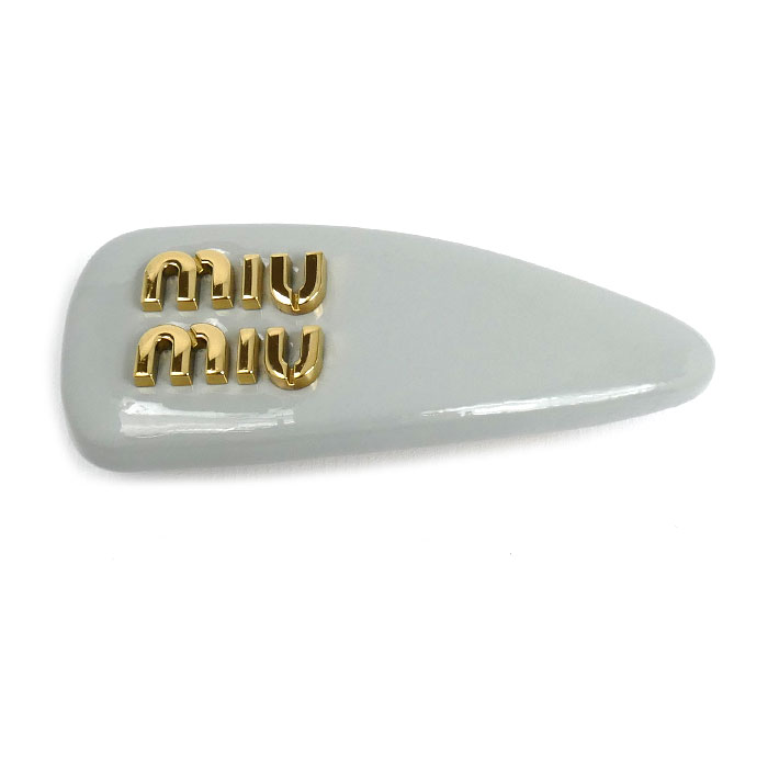 MIUMIU ミュウミュウ パテントレザー ヘアクリップ バレッタ 5IF092 レディース【中古】【美品】