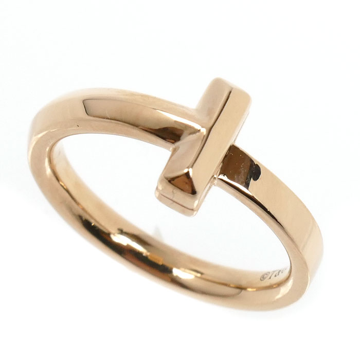 TIFFANY&Co. ティファニー K18PG ピンクゴールド Tワン リング・指輪 67797272 6号 3.6g レディース【中古】