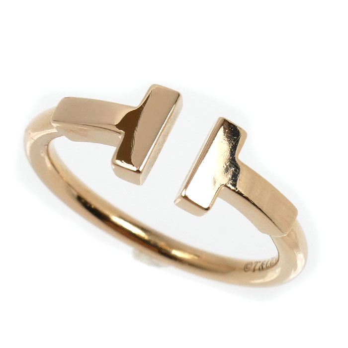 TIFFANY&Co. ティファニー K18PG ピンクゴールド Tワイヤー リング・指輪 60147389 7号 2.9g レディース【中古】