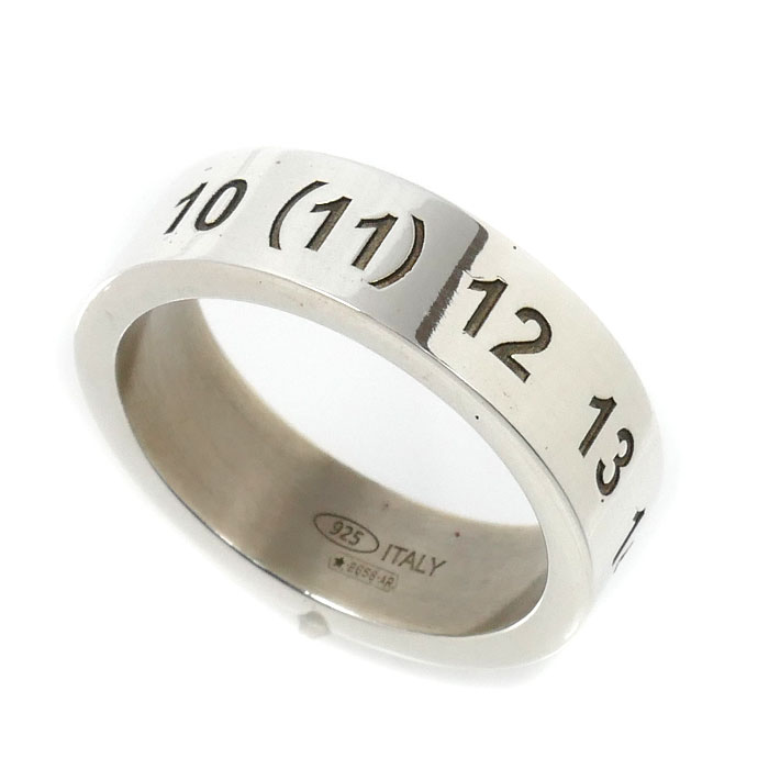 MAISON MARGIELA メゾンマルジェラ シルバー925 ナンバリング リング・指輪 SI8UQ0003SV0129951 19号 8.6g メンズ【中古】