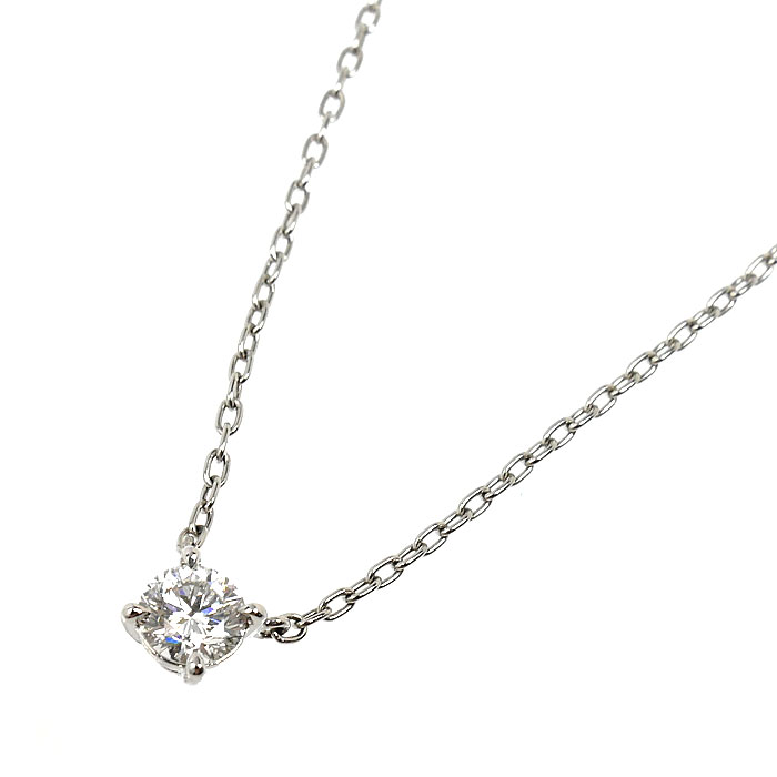 ROYAL ASSCHER ロイヤル・アッシャー Pt950プラチナ ネックレス ダイヤモンド0.25ct 3.0g 46cm フリーチェーン レディース【中古】【美品】