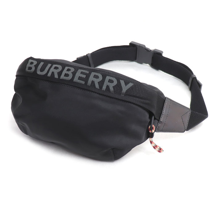 BURBERRY バーバリー ロゴディティール  ソニー バムバッグ ショルダーバッグ ブラック 8025668 メンズ【中古】