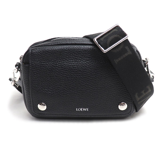LOEWE ロエベ ペブル メッセンジャーバッグ スモール ショルダーバッグ ブラック BANBPCBX01 メンズ【中古】【美品】